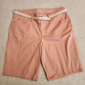 Lee Riders Midrise Bermuda Peach Colored Denim Size 12M